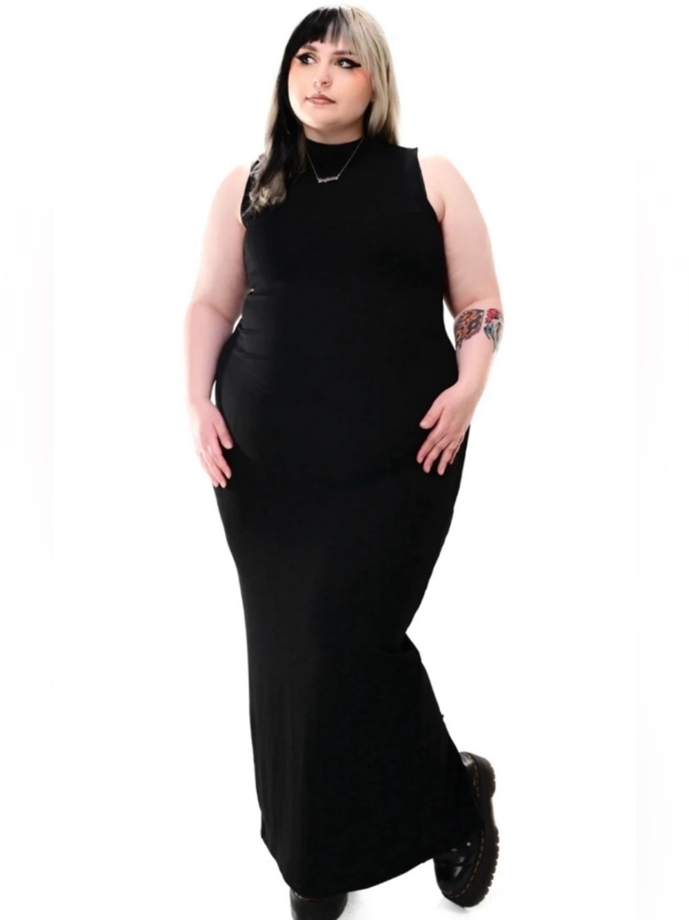Foxblood ‘Claire’ high neck maxi dress 4XL